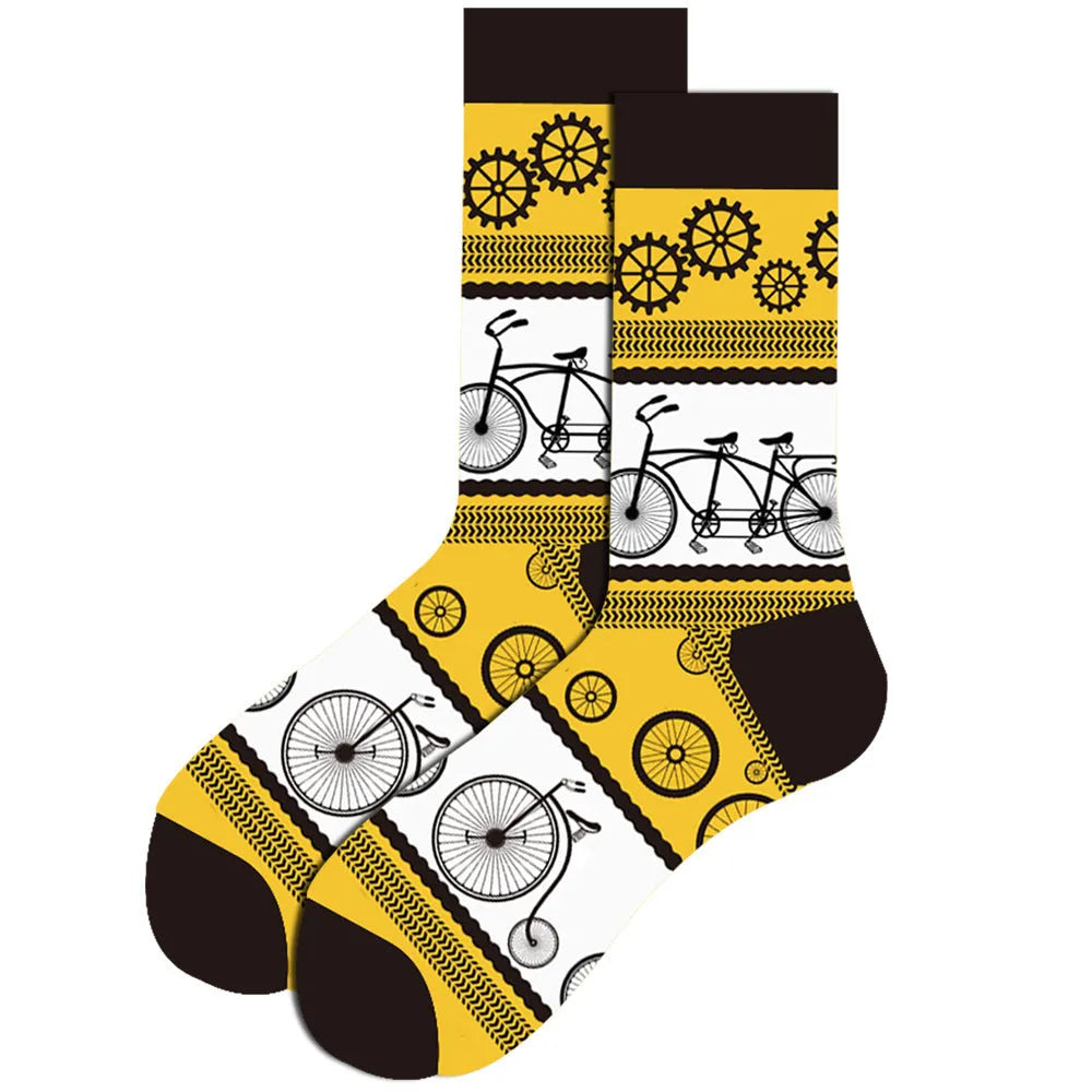 Men's Socks Santa Claus Moose Men's Mid-tube Socks Tide Cotton Socks - Bellarte Enchanté Men's Socks Santa Claus Moose Men's Mid-tube Socks Tide Cotton Socks